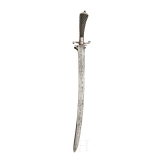 A German silver-mounted hunting sword, 18th century