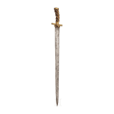 A German hunting hanger with a robust blade, circa 1780
