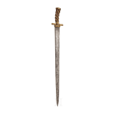 A German hunting hanger with a robust blade, circa 1780
