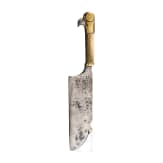 A French (?) butcher's axe, 18th/19th century