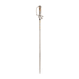 A French steel-mounted hunting hanger with tortoiseshell and ivory handle, around 1800