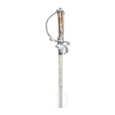 A French steel-mounted hunting hanger with tortoiseshell and ivory handle, around 1800