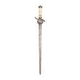 A German silver-mounted hunting hanger, 1st half of the 19th century