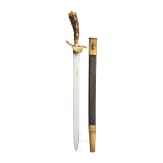 A German hunting hanger with scabbard, 2nd half of the 19th century