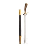A German hunting hanger with scabbard, 2nd half of the 19th century
