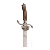 A Dutch iron-mounted hunting hanger, dated 1870