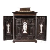An exquisitely wrought cabinet in Renaissance style, signed Augostino Colli, Cortina d'Ampezzo, dated 1894