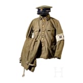 A uniform and equipment ensemble for a naval warrant officer, naval shore patrol, World War II
