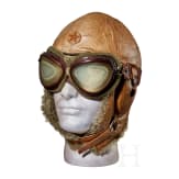 A Japanese Pilot Flight Helmet and Goggles