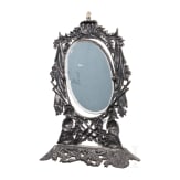 Cast iron trophy mirror, 19th century