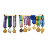 Two miniature medal bars, France, 20th century