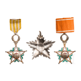 Alaouite Ch&eacute;rifien-Orden (Ouissam Alaouite Ch&eacute;rifien) - Breast Star of the Grand Cross and two Commander Crosses, Morocco