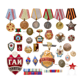 28 awards and small badges, Soviet Union, since 1942