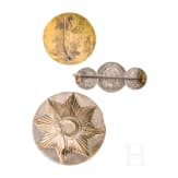 Three silver medals 1875, police and customs badges, Turkey