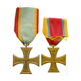 Mecklenburg-Schwerin - two Military Service Crosses 1870 and 1877