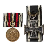 Medal bar with Iron Cross 2nd class 1870 and oak leaves "25"