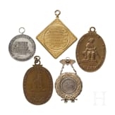 Five big medals and plaques of German national singers' festivals