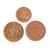 Three bronze medals, German, 19th century