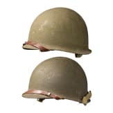 Two US steel helmets M1 with liner
