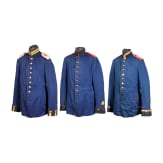 Three tunics of Prussian artillery, around 1900