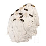 Five summer tunics of different branches of service