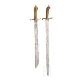 Two Bavarian fascine knifes, 19th century