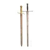 Artillery fascine knife M 1849, Prussia and a justice sword, German, 19th century