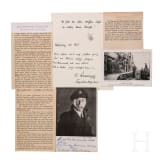 Three original autographs of members of the Imperial Navy of the 1st world war