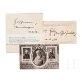 Three original autographs of generals and military leaders of the 1st world war