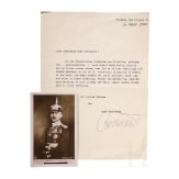 Oskar Prince of Prussia (1888-1958) - letter with signature, picture postcard