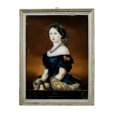 Grand Duchess Louise of Baden - reverse glass painting