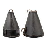 Two German helmet cases, around 1900