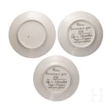 Three commemorative plates 1st world war - German occupation of Belgium
