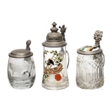 Three civilian glass jugs, German, first half of the 20th century