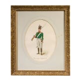 "Russian Infantryman" - watercolored uniform depiction by Alois Greil (1841 - 1902)