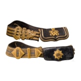 Two cartouche boxes with bandeliers, England, c. 1900