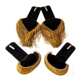 Two pairs of golden epaulettes for officers, 19th century
