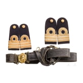 Shoulder boards, belt and hanger of an Italian naval officer, 1st half of the 20th century