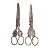 Two Italian scissors with royal portraits