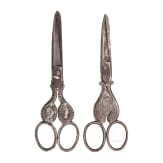 Two Italian scissors with royal portraits