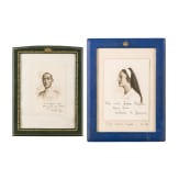 Two signed photos of the Italian royal family