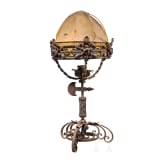 Table lamp with lictor bundle, 1st half 20th century