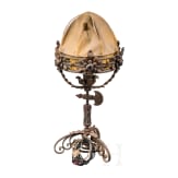 Table lamp with lictor bundle, 1st half 20th century