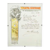 Archduke Franz Salvator of Austria-Tuscany - letter of congratulations on his wedding to Melanie von Risenfels, 1934