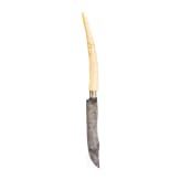 Netherlands - long knife with ivory handle, 19th century