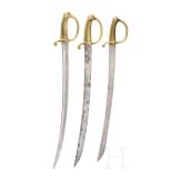 Three Briquet sabres, 19th century
