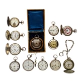 Nine pocket watches