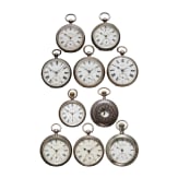 Ten pocket watches