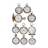 Ten pocket watches