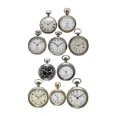 Ten pocket watches